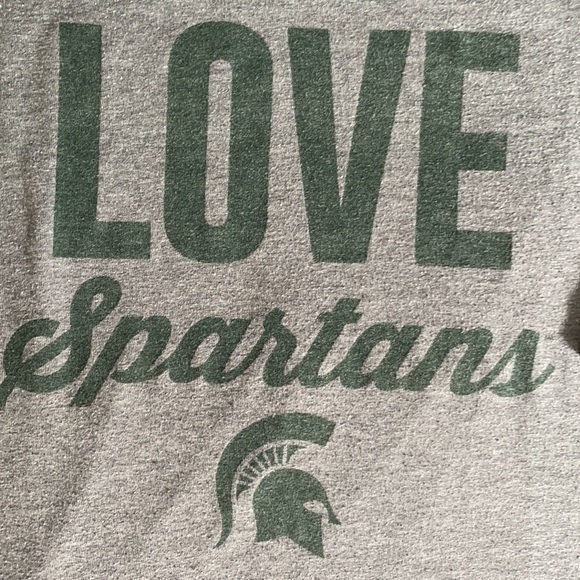 Girls MSU Spartans Raglan Tee - Picture 2 of 3
